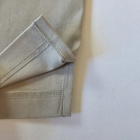 Eileen Fisher Womens Med Pull On Pants Tan Cotton Side Zipper Elastic Waist - Picture 10 of 10